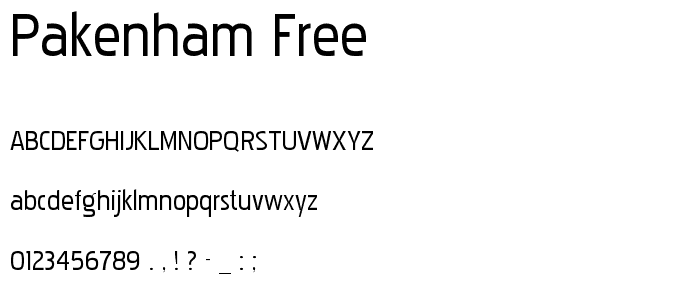 Pakenham Free font